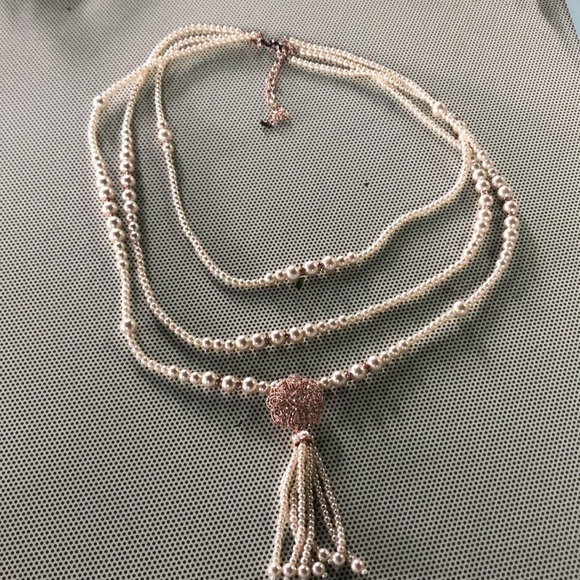 3 Strings Pearl Necklace- 15 inches - Picture 5 of 5